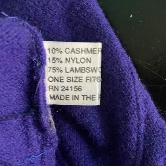 Wool Purple Dress Gloves - Picture 3 of 4